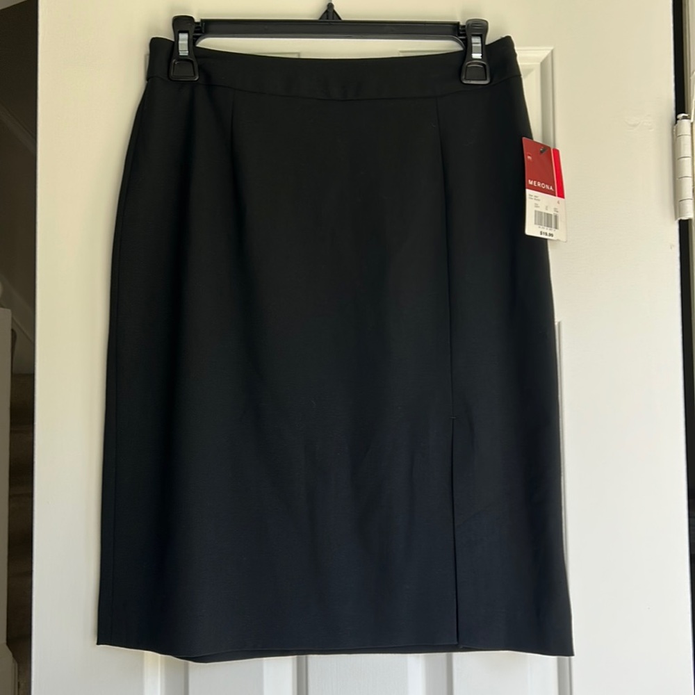 NWT Merona Black Skirt Size 4 - Picture 2 of 10